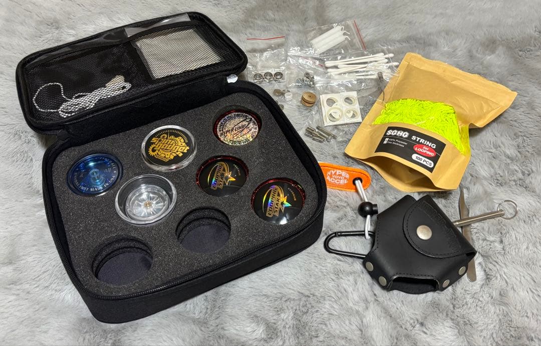 ハイパーヨーヨー　整備セット　まとめ売り ハイパーヨーヨー6点＆ケースセット DUNCAN/YOMEGA HYPER etc