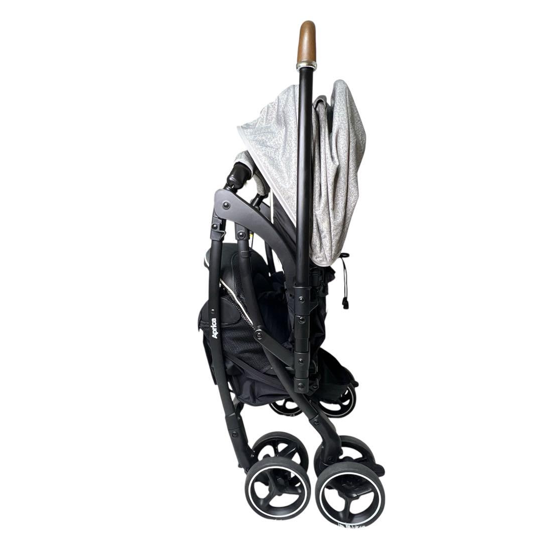 極美品】アップリカ ラクーナクッション ベビーカー グレー 1ヶ月〜36