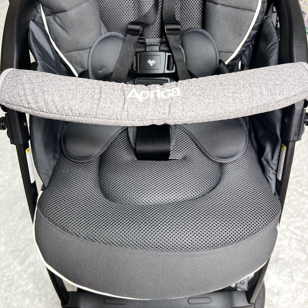 極美品】アップリカ ラクーナクッション ベビーカー グレー 1ヶ月〜36