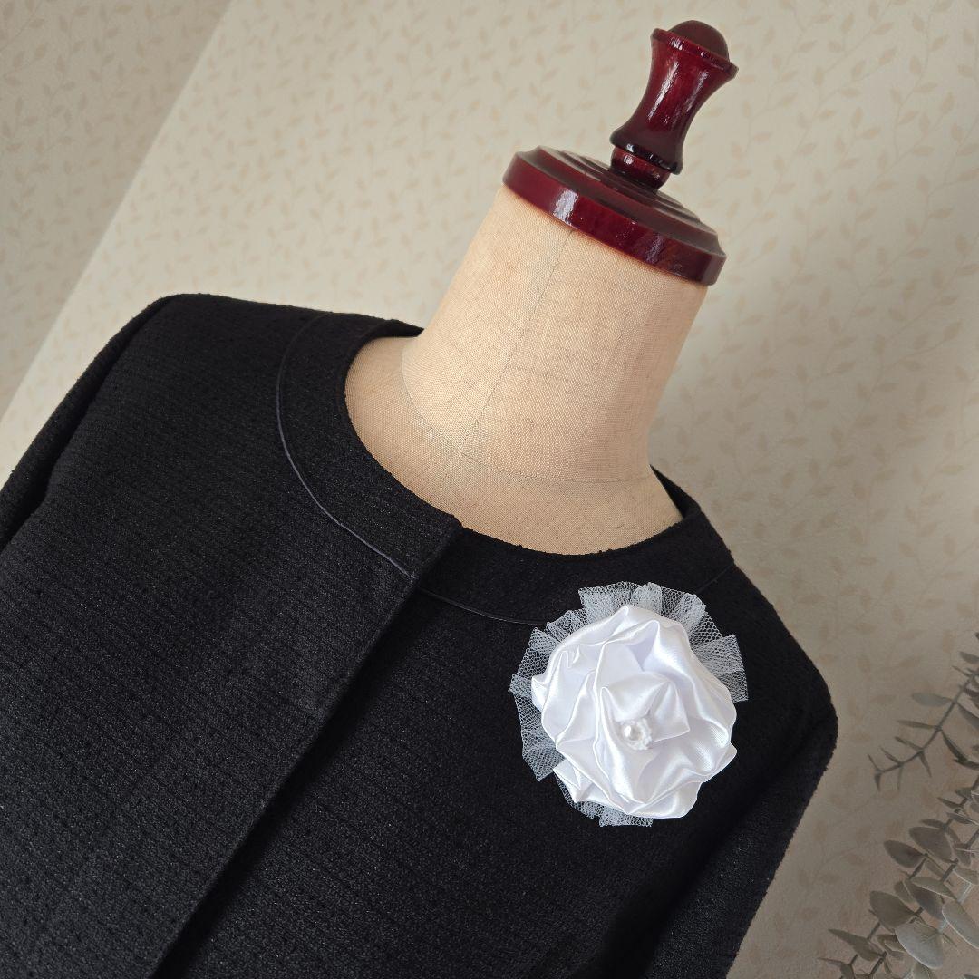 美品 white joolaホワイトジョーラ 13号 ツイード 黒セットアップ