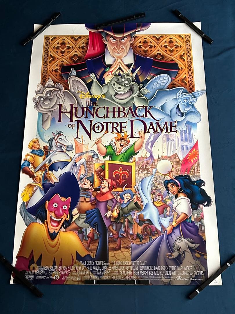 ノートルダムの鐘　USオリジナル映画ポスター ノートルダムの鐘＆ノートルダムの鐘Ⅱ』ビデオ＆DVD発売告知