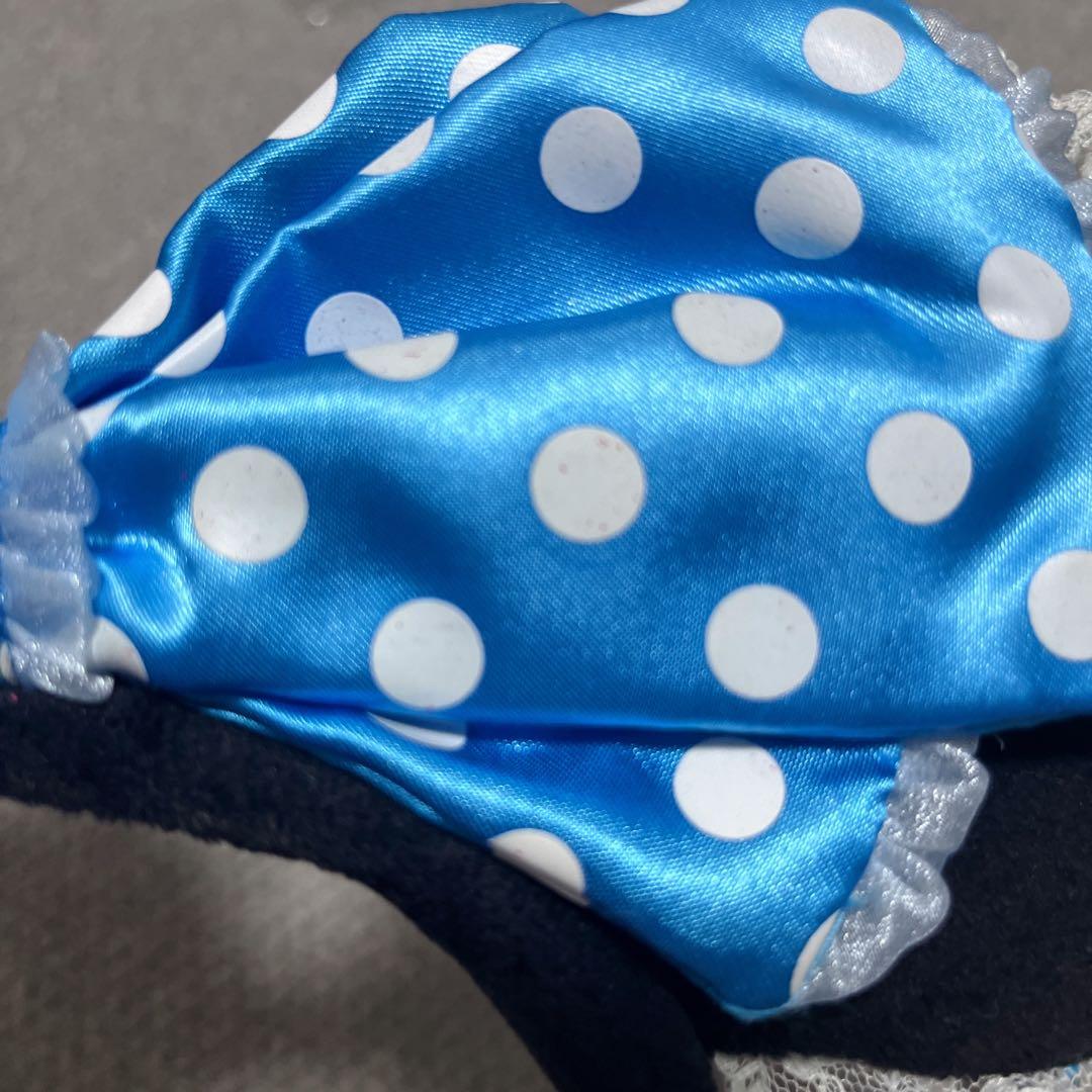 ディズニー ミニー 水玉リボン フリルレース イヤリング カチューシャ