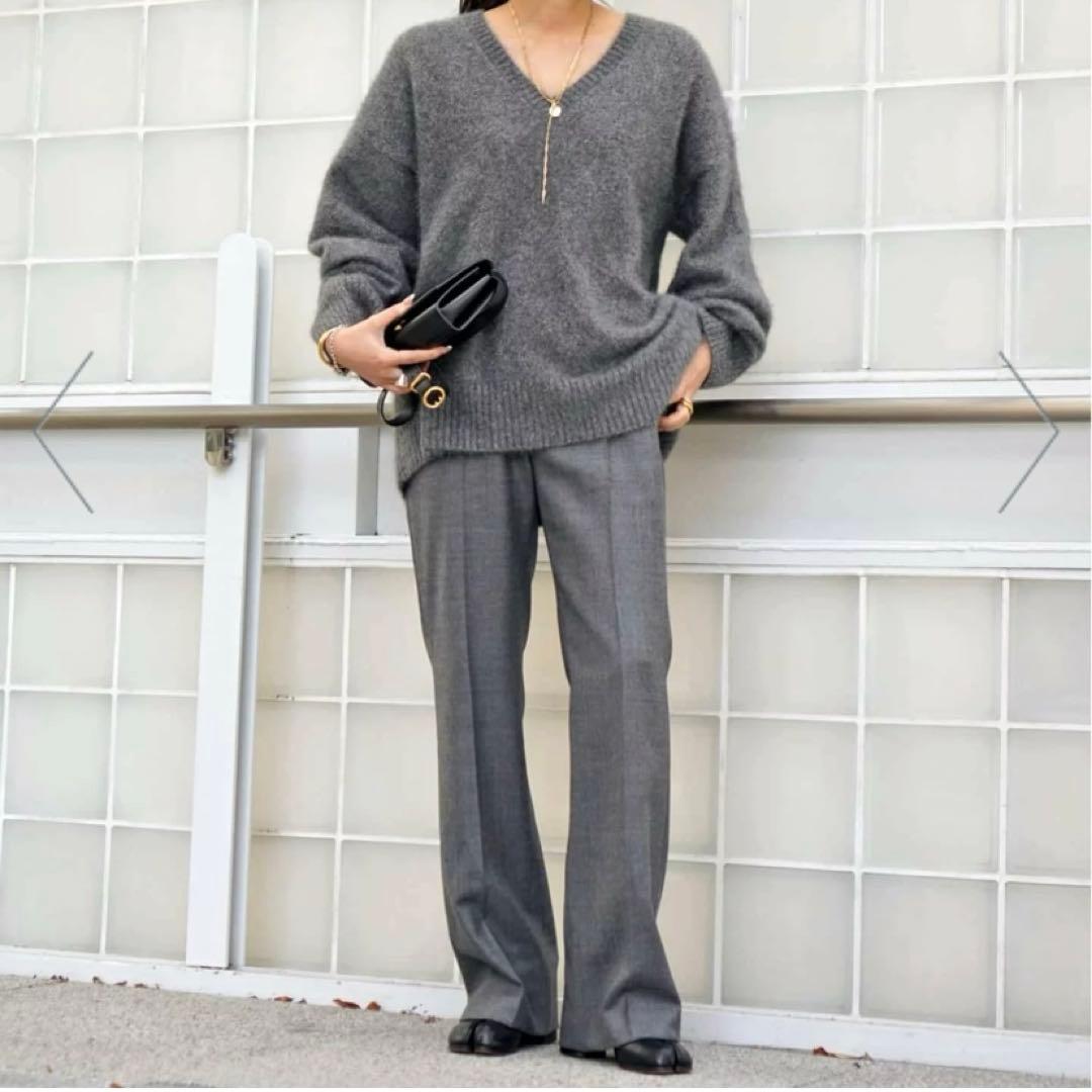 AP STUDIO フォックスVネックプルオーバー ニット ドゥズィーエム