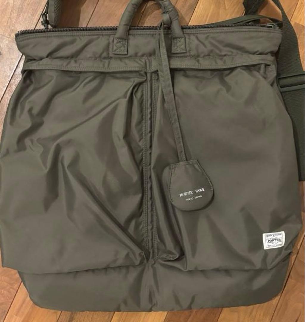 hyke×PORTER ヘルメットバッグ オリーブドラブ - メルカリ