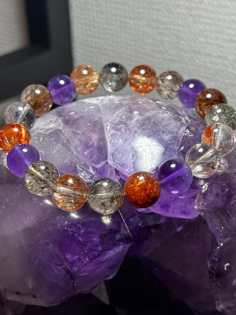 天然スーパーセブンブレスレット　10.5mm＋　♯1