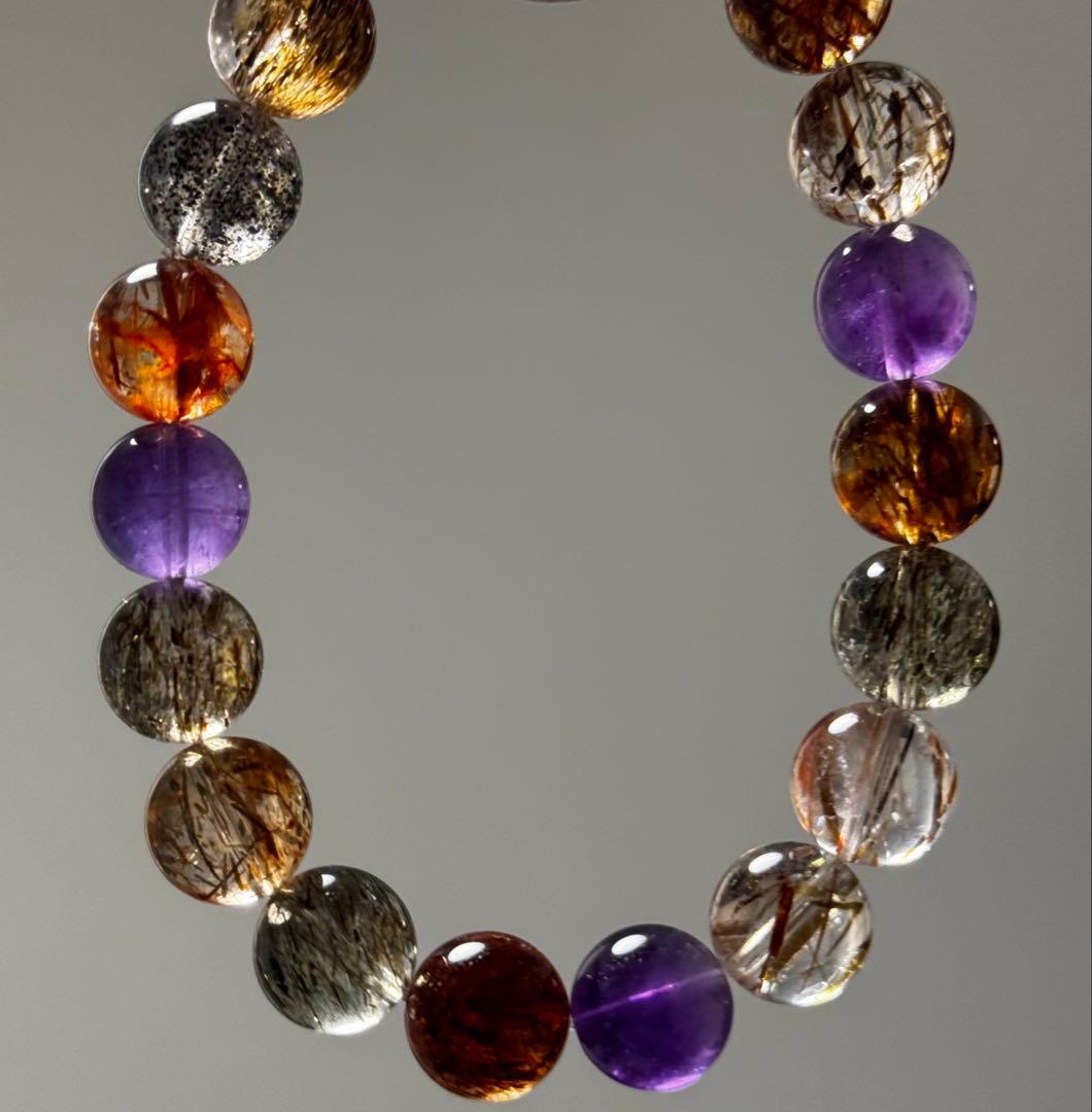 天然スーパーセブンブレスレット　10.5mm＋　♯1