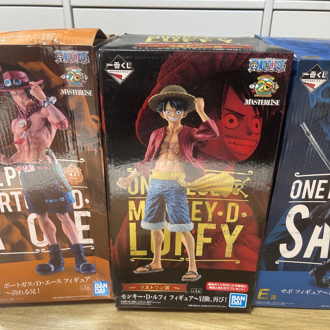 ワンピース フィギュア セット バンダイ 一番くじ 20th 三種セット