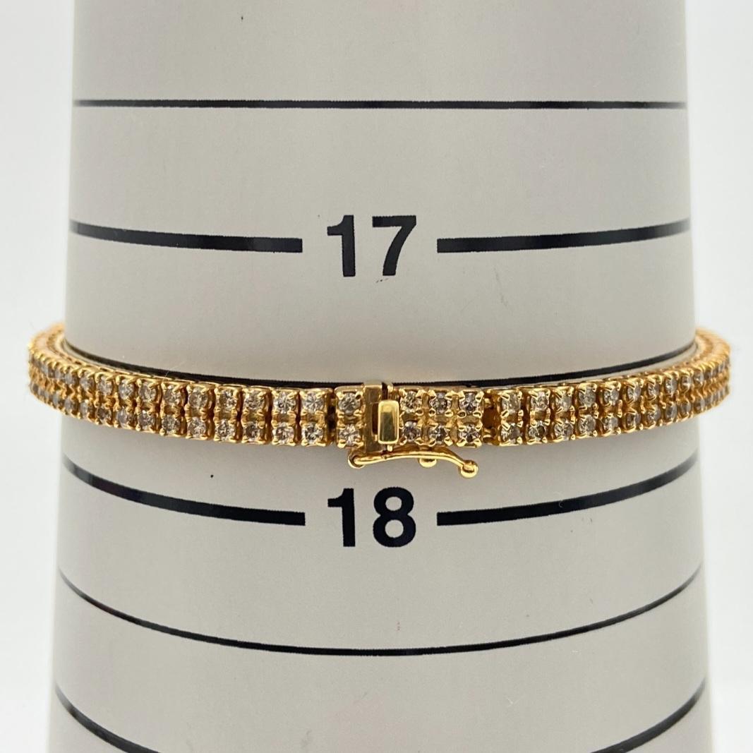 【美品】18K 3.1ct 天然ダイヤモンド テニスブレスレット 14.9g