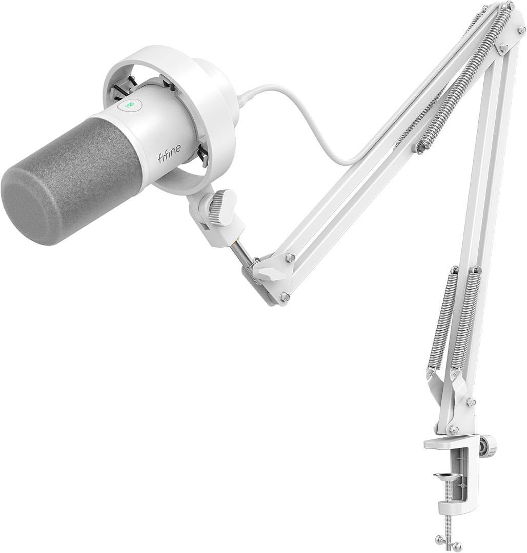 【開封・未使用】 FIFINE ダイナミックマイク USB/XLR接続 ホワイト Amazon.co.jp: FIFINE USB/XLRスタンドアロンマイク テレワーク