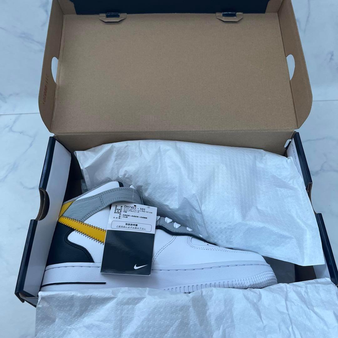 ナイキ エアフォース1 ミッド ホワイト ダーク サルファー