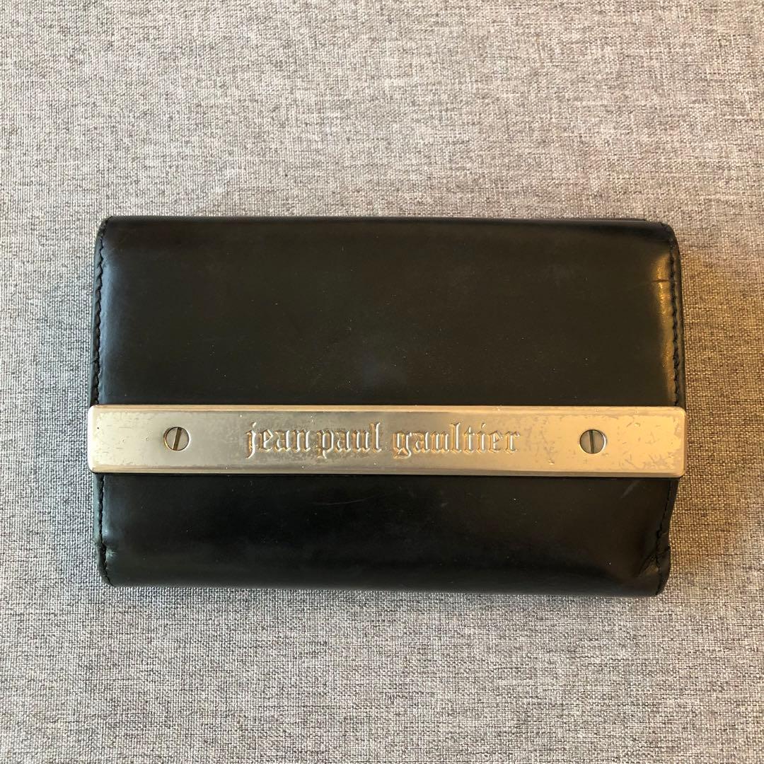 美品・レア】ジャンポールゴルチエ 財布 本革 メタルプレート ユニ
