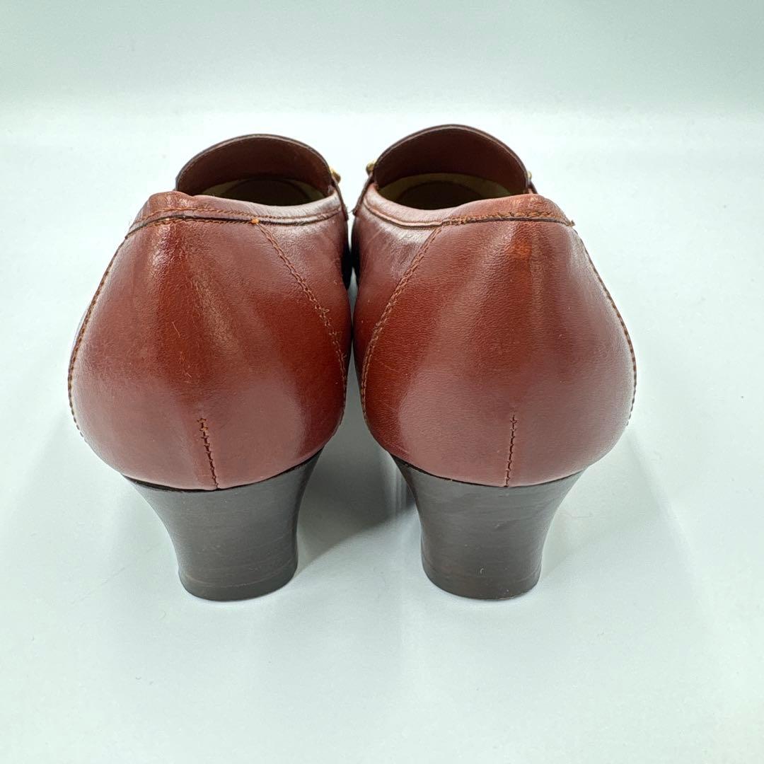 サルヴァトーレフェラガモ ガンチーニ パンプス 7C 24.5cm ブラウン