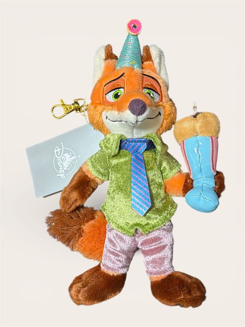 3点セット　ズートピア　ぬいぐるみ、キーチェーン２種　ニック　ディズニーストア