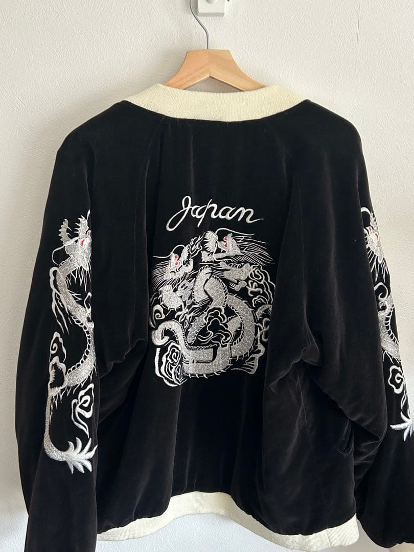 Open Ditch 黒 スカジャン ベロア Lサイズ - メルカリ