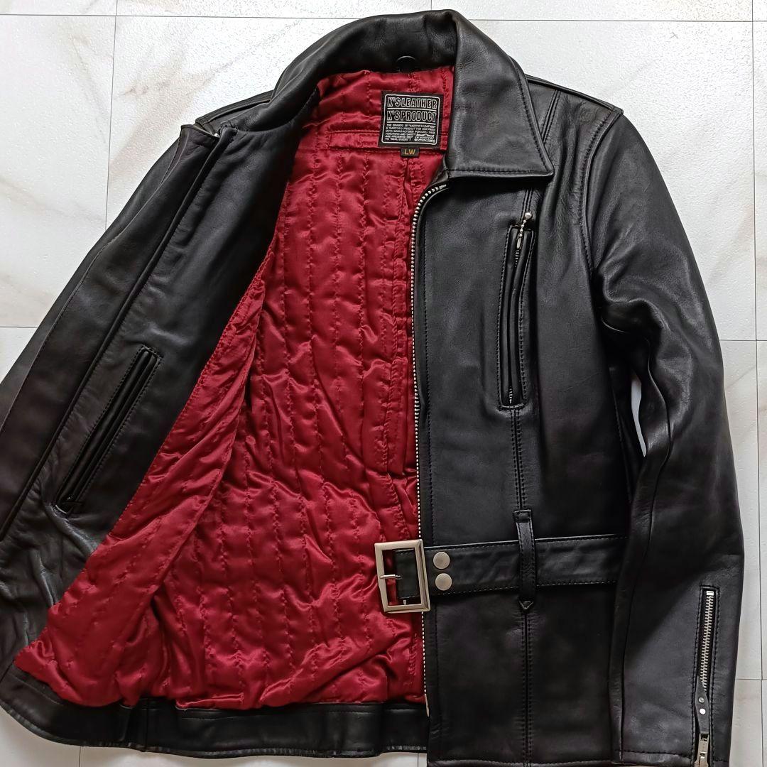 美品✨️KADOYA ベルテッド シングル ライダース ジャケット 牛革 黒 革ジャン レザージャケット｜カドヤ公式オンラインショップ｜STREAM