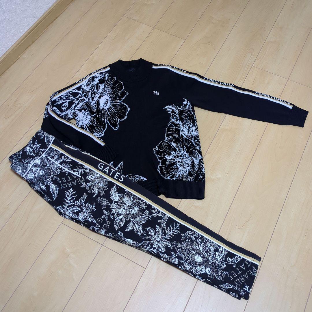 ★美品★PEARLYGATES 　原英莉花モデル花柄　セットアップ　サイズ0 9786-194-
