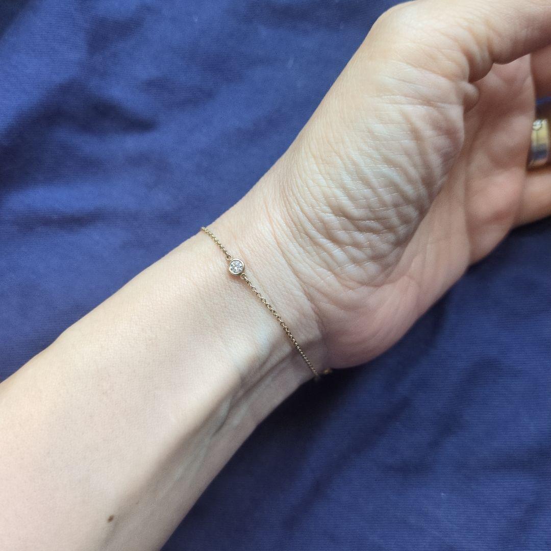 ティファニー バイザヤードブレスレット 0.08ct 750 yg 現行品