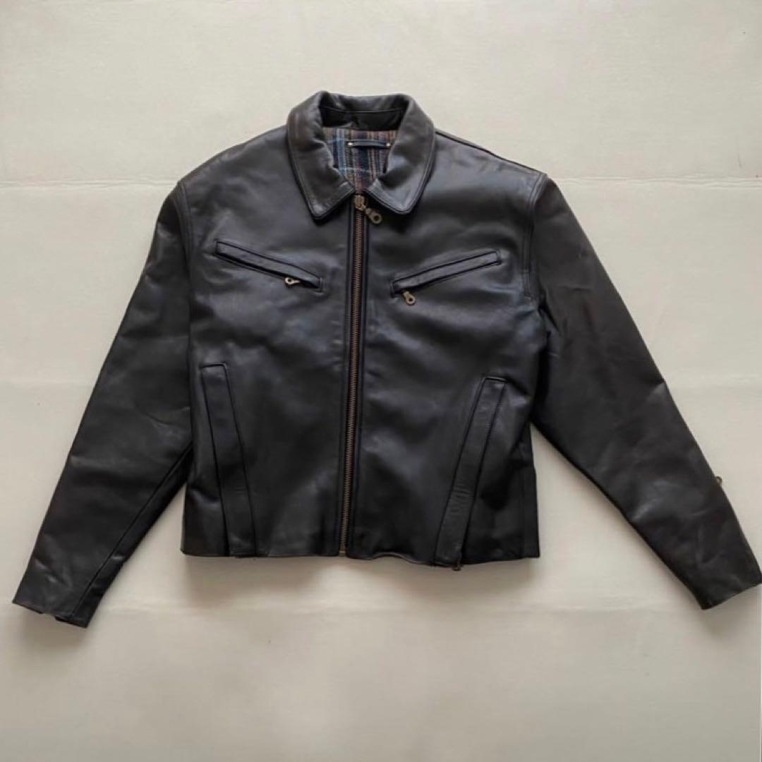 Hein gerickeライダースジャケット　レザージャケット Hein Gericke Black Leather Jacket – Vintage Jacket