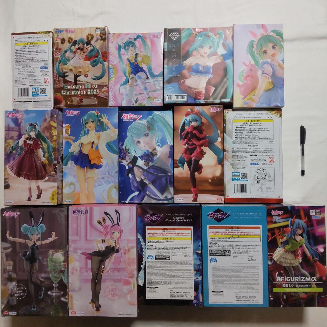 初音ミク 巡音ルカ ボーカロイド プライズ景品 フィギュア 15体セット