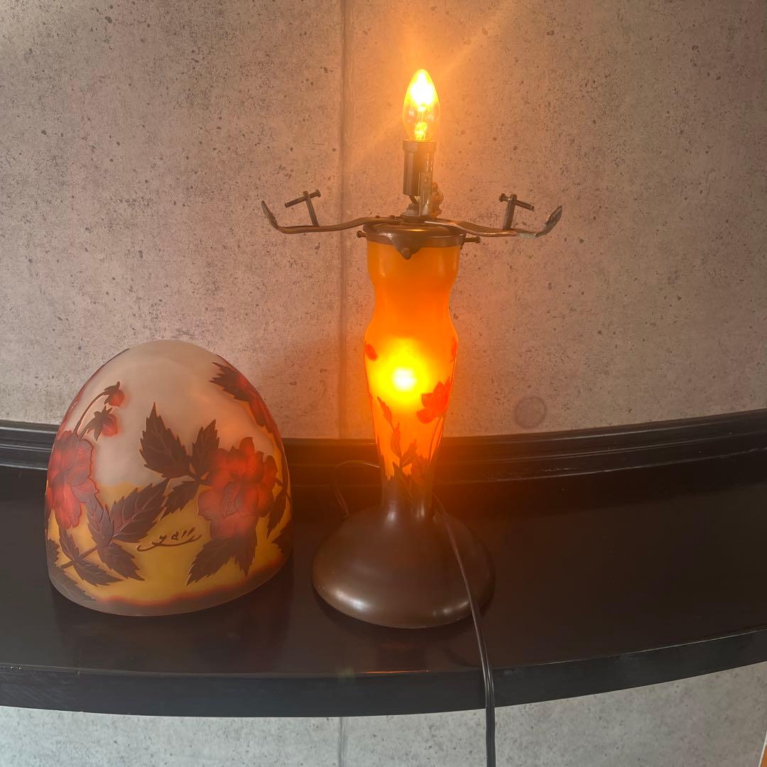 エミール ガレ風 ランプ 高さ41cm 中古 - メルカリ