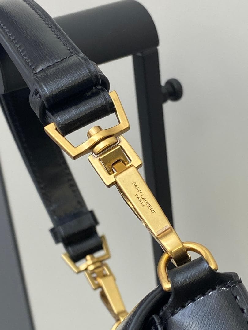 美品 パリ カイア スモール ブラック ショルダーバッグ