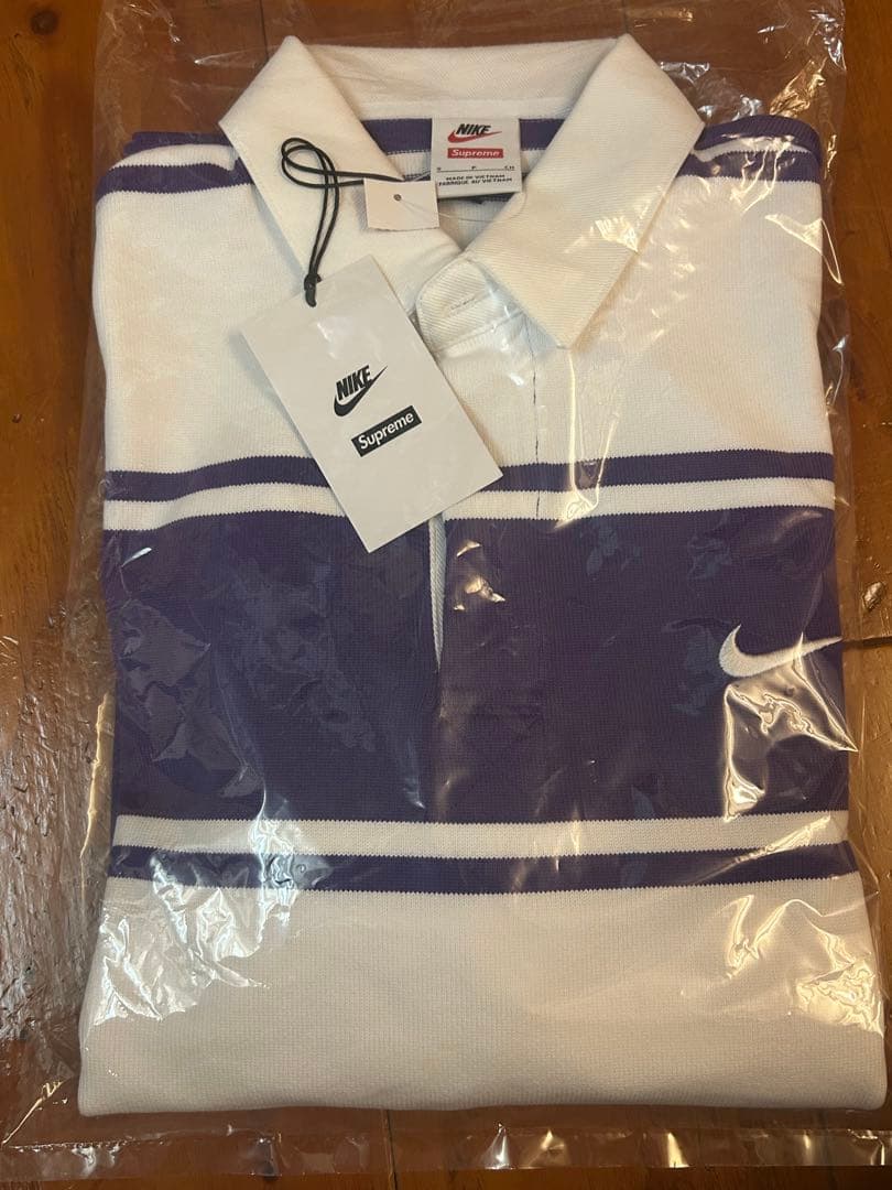 ウェア Supreme x Nike Stripe Rugby \"Purple\"