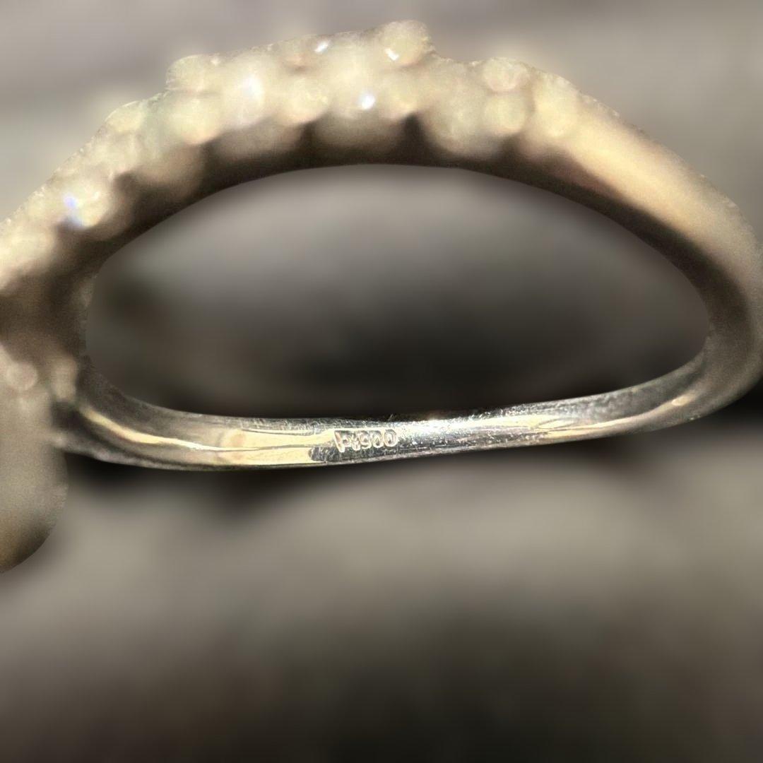 ダイヤモンド リボン ピンキーリング 3号 プラチナ - メルカリ