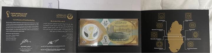 カタールワールドカップ開催記念紙幣 カタール サッカー ワールドカップ大会2022 記念紙幣 | shinbashi