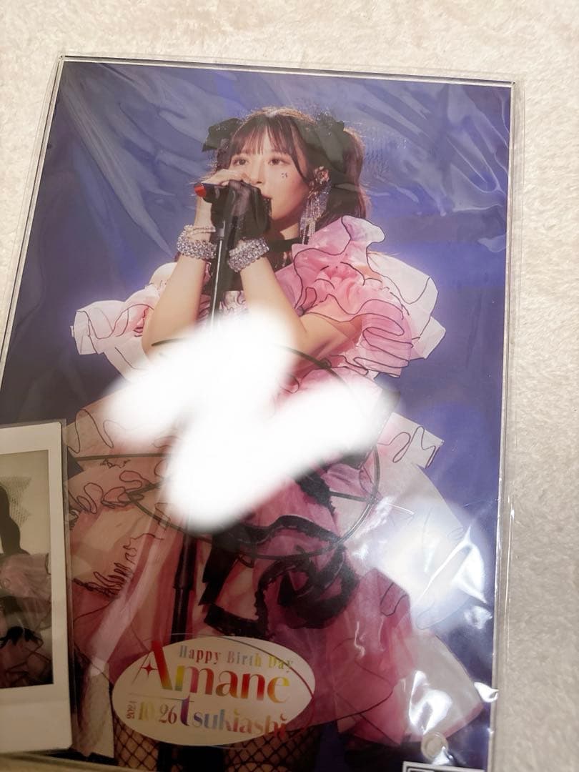 【激レア】月足天音 生誕祭ラッフルくじ 直筆サイン入りチェキ、アクリル