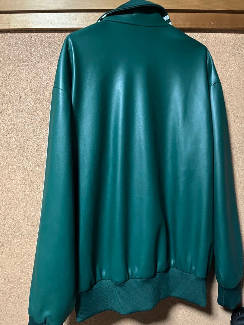 adidas フェイクレザートラックジャケット 2XL グリーン 窪塚 - メルカリ