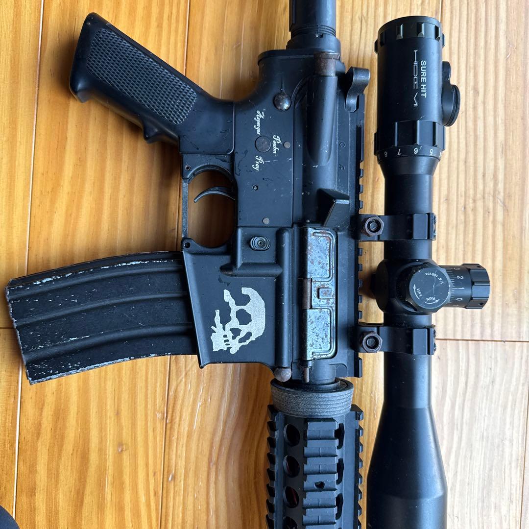 ジャンク品 M4A1 電動ガン ブラック スコープ付き