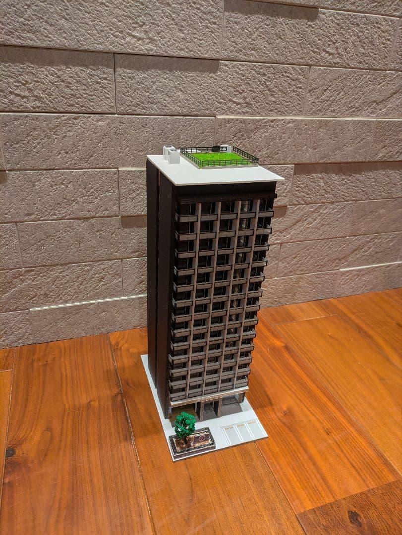 Nゲージ　自作ストラクチャー　マンション