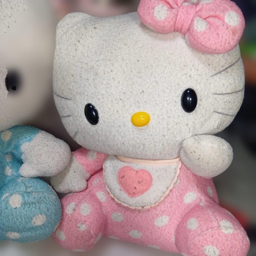 １月いっぱいハローキティとダニエルベビー ぬいぐるみセット2004年レトロ限定