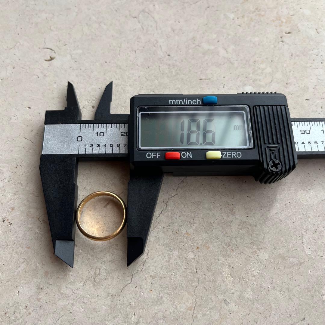 ゴールド リング 指輪 K18 18金 甲丸 かまぼこ 約10号 3.2g