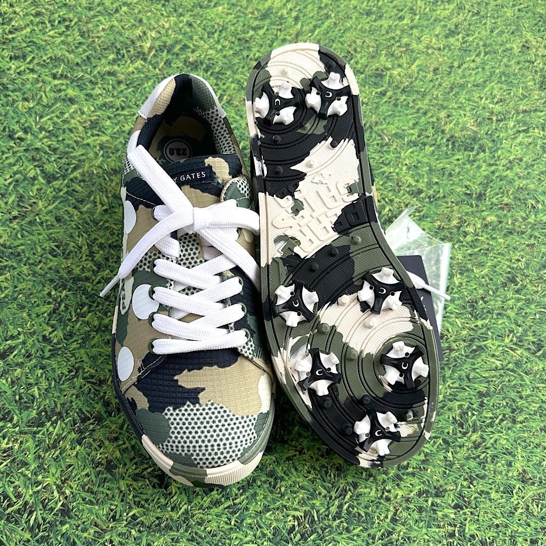 559 パーリーゲイツ 定価35200円 ゴルフシューズ 23.0cm カモフラ