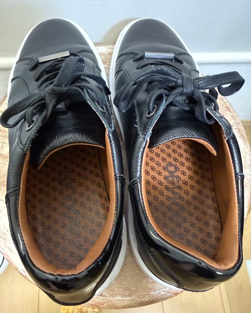 AOURE DEVICE1 ブラックレザースニーカー 27.5cm