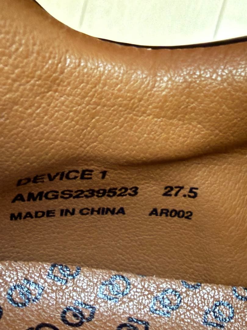 AOURE DEVICE1 ブラックレザースニーカー 27.5cm