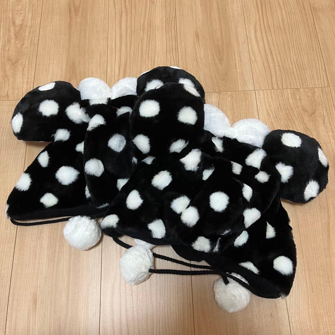 ディズニー ファンキャップ ミニー 白黒水玉 - メルカリ