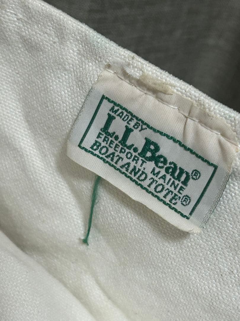 L.L.Bean キャンバストートバッグ ホワイトバーガンディ エクストララージ