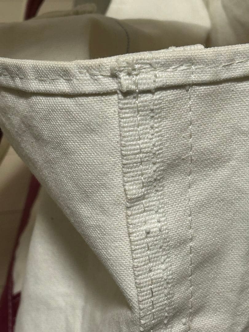 L.L.Bean キャンバストートバッグ ホワイトバーガンディ エクストララージ