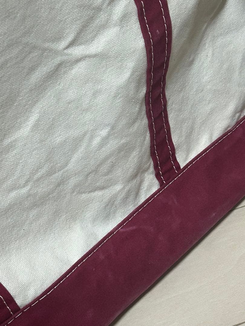 L.L.Bean キャンバストートバッグ ホワイトバーガンディ エクストララージ