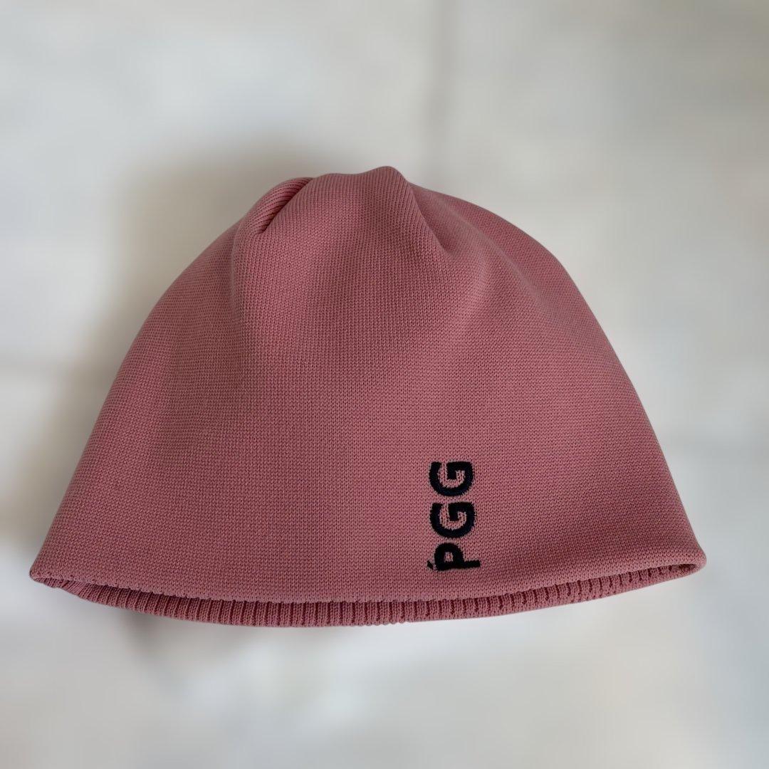 パーリーゲイツpggニット帽子 ピンク美品 - メルカリ
