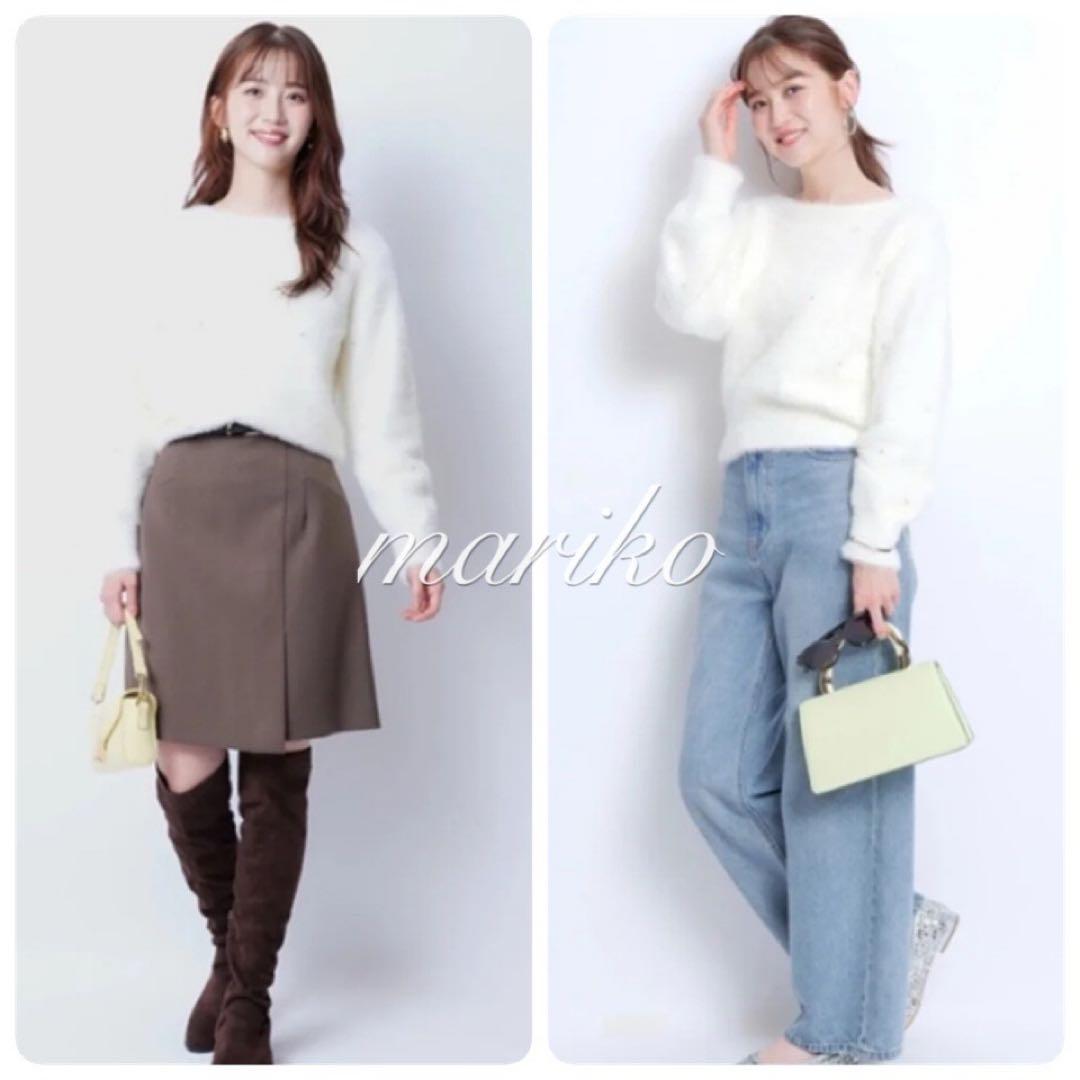 新品☆ジャスグリッティー ビジュードットフラッフィーニット プ