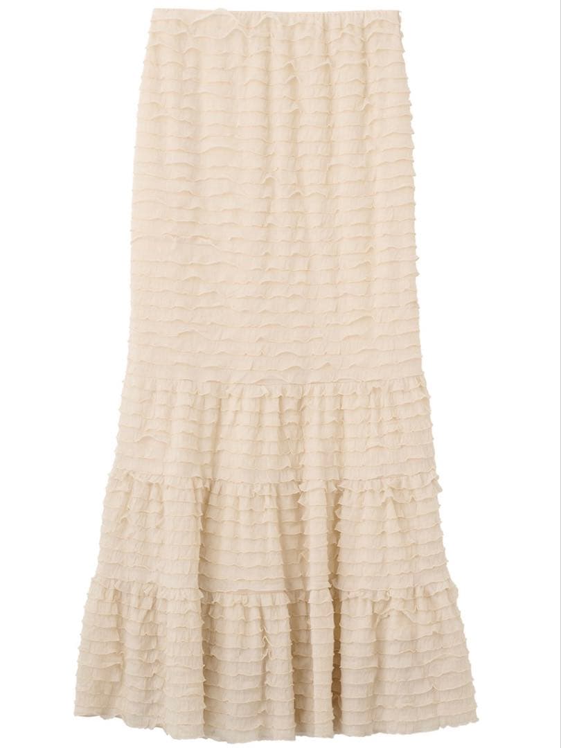 COCO DEAL オフショルニットxフリルティアードスカ ート スカートのみ