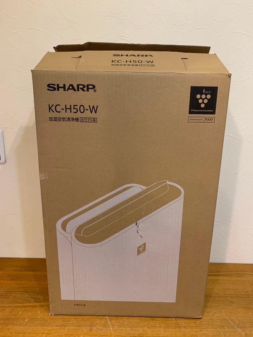 G1007-20★未使用 SHARP 加湿空気清浄機 KC-H50-W 中古 加湿空気清浄機 シャープ KC-H50-W 2018年製 加湿 14畳 空気清浄