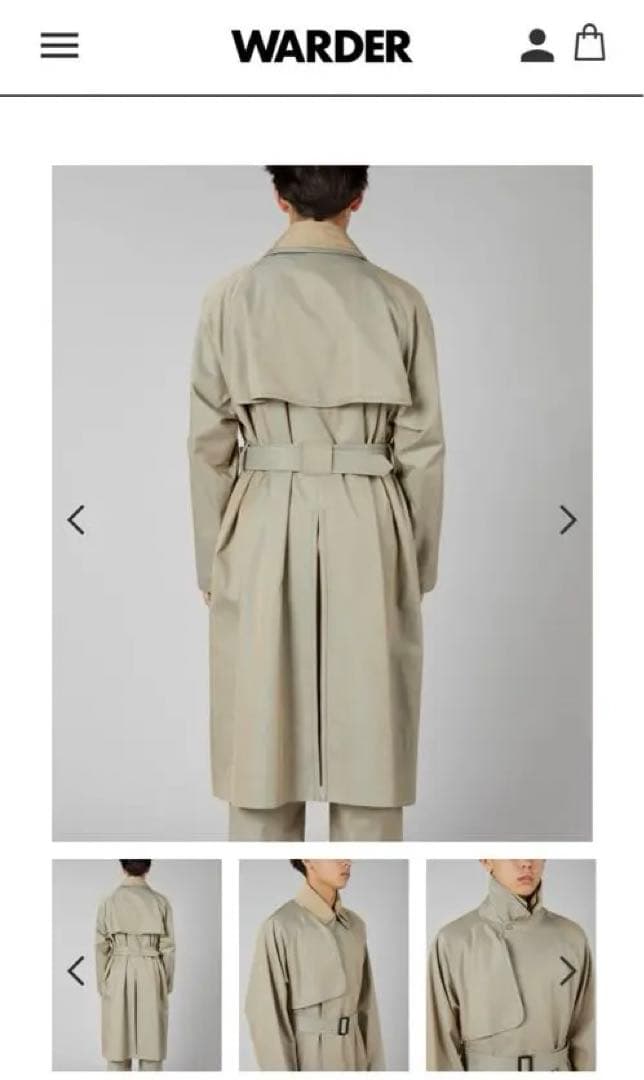 【松重豊】 WARDER フィンクスコットンギャバジン3wayコート