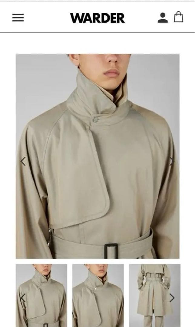 【松重豊】 WARDER フィンクスコットンギャバジン3wayコート