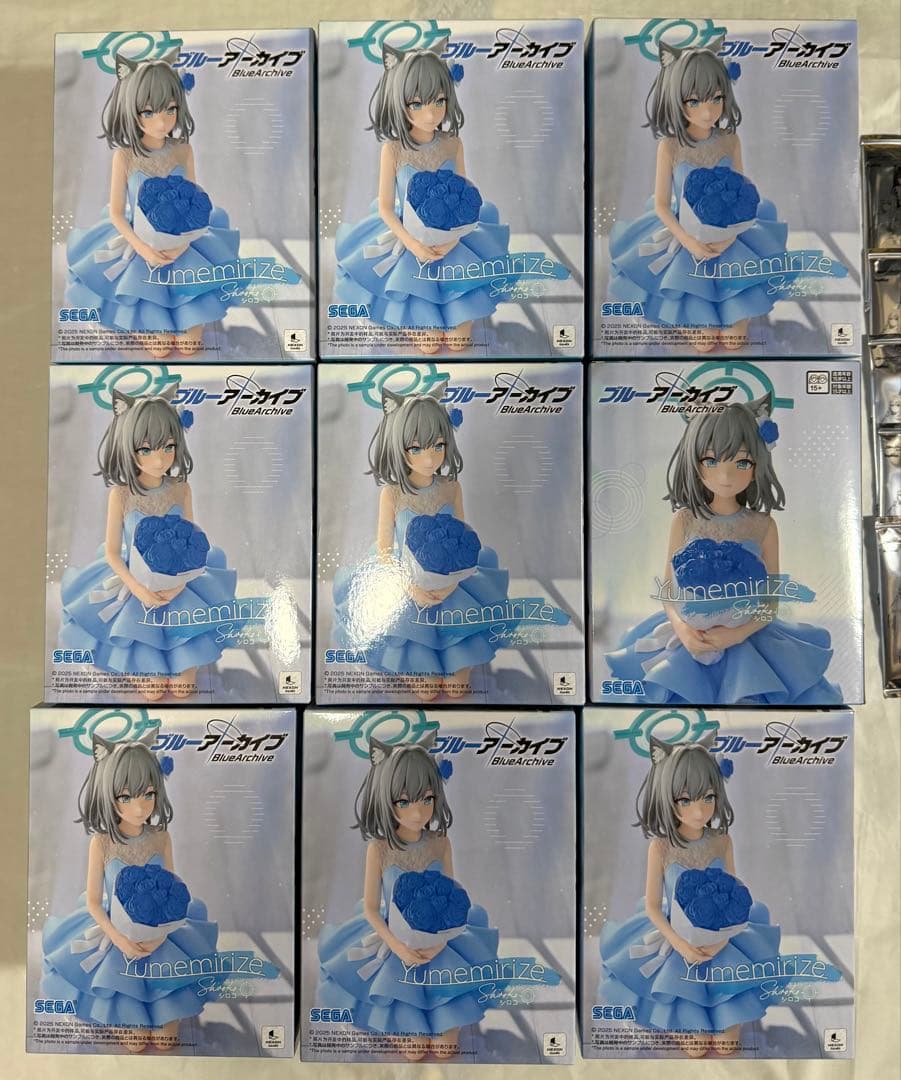 ブルーアーカイブ　9体　トレーディングカード未開封10枚