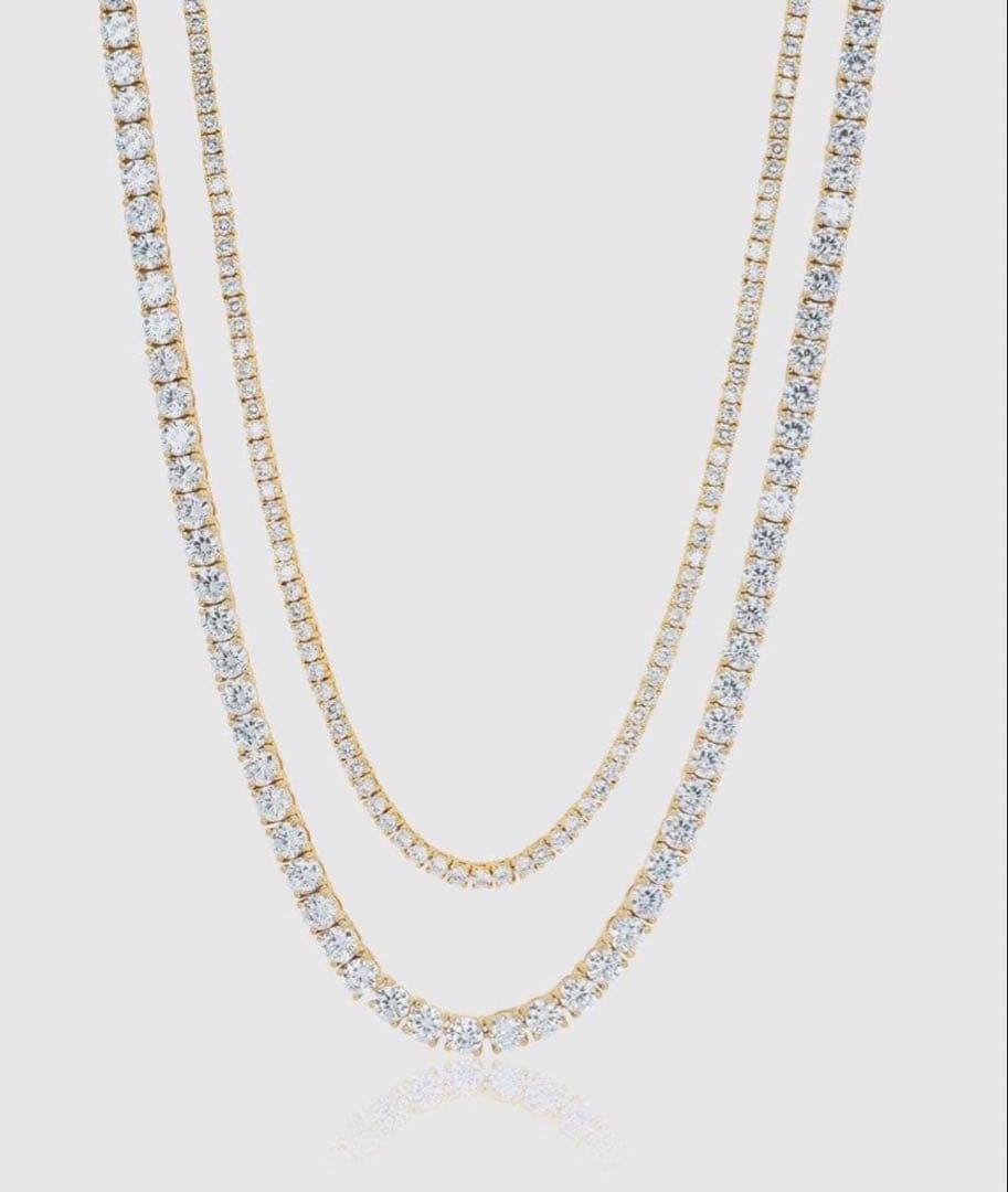 アクセサリー Glitter 3mm & 5mm Luxury Tennis Chain Luxury Tennis Chain Set 【SILVER】 | Glitter