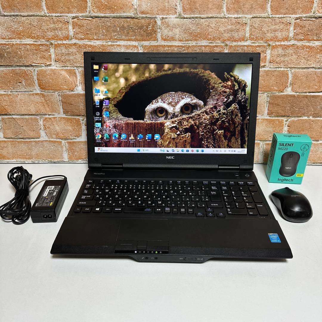 NECノート PC Core i5 SSD Windows11 オフィス付き NEC ノートパソコン Windows11 office搭載 軽量 第八世代Corei5 中古